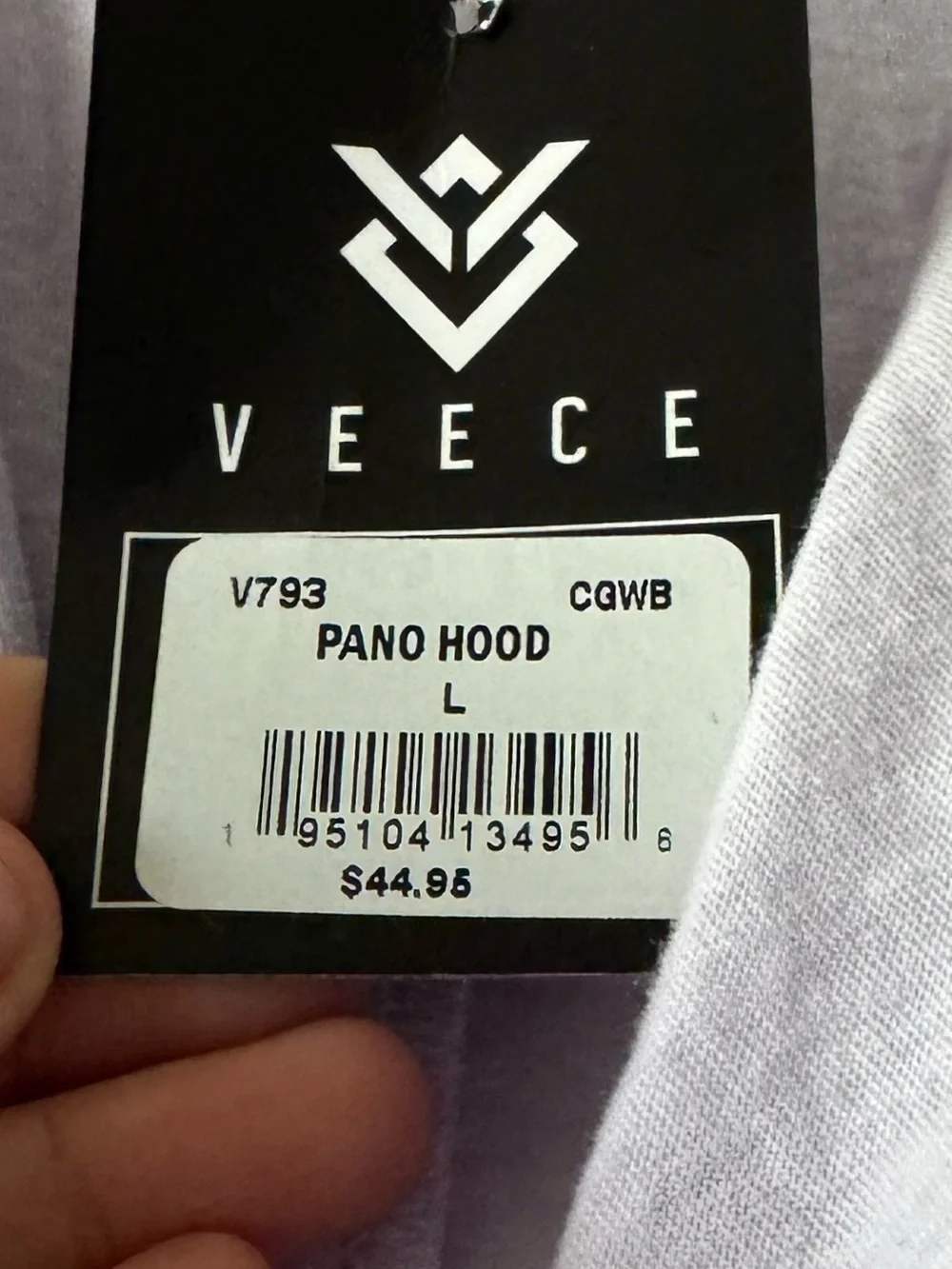 NWT Veece Pano Hood Colorblock Lightweight Long Sleeve Hoodie Shirt Size L
